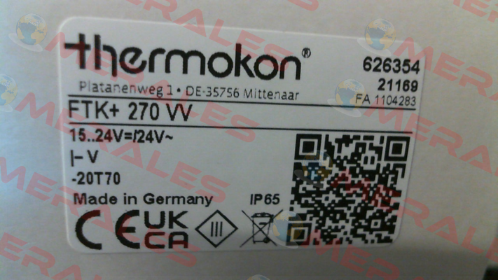 626354 (FTK+ 270 VV) Thermokon