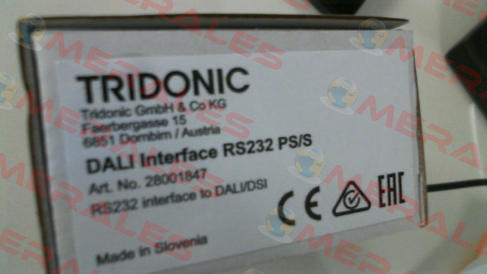 28001847 / DALI Interface RS232 PS/S Tridonic