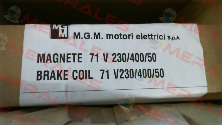 BA-71 AC 230/400V 50HZ M.G.M MOTORI