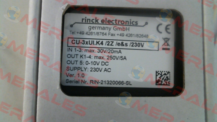 CU-3xUI.K4/2Z/e&s/230V Rinck Electronic