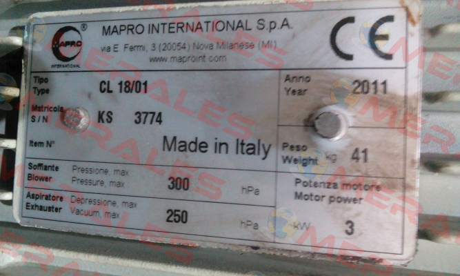 CL 18/01  MAPRO International