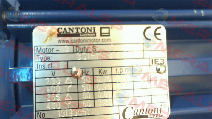 P/N: 1108A002425IE3, Type: 3SIEK 80-2A Cantoni