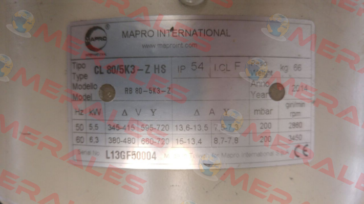 CL 80 HS  MAPRO International