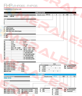 FHP-135-3-B-A-G2-A16-N-P01 MP Filtri