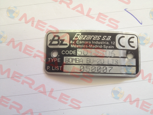 5019306/BOMBA BU-20LTS  Bezares