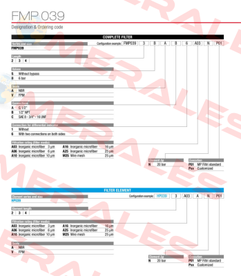 FMP-039-4-S-A-A-6-M25-N-P01 MP Filtri