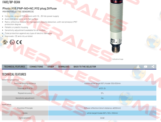 FAR2/BP-0EAN Micro Detectors / Diell