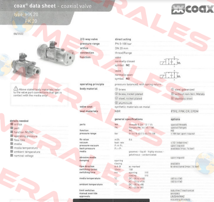 MK 20 NC Coax