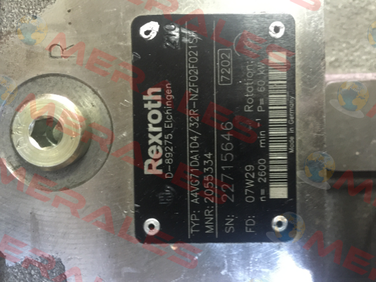 A4VG71DA1D4/32R-NZF02F021SH  Rexroth