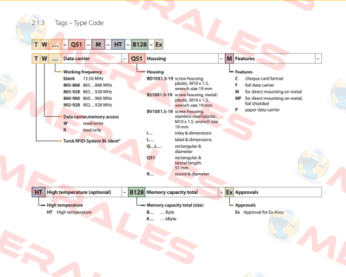 TW860-960-Q52L128-HT-B110 Turck