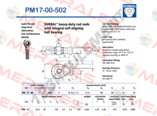 PM 17-00-502 Durbal